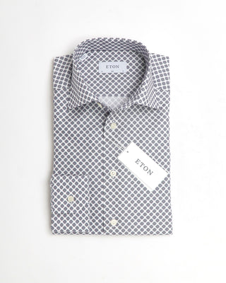 Eton Medallion Print Cotton-Tencel Shirt 