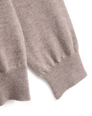 Ferrante Solid Extrafine Merino Wool 12 Gauge Quarter Zip Sweater 757