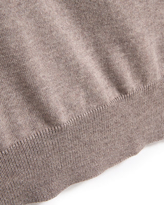 Ferrante Solid Extrafine Merino Wool 12 Gauge Quarter Zip Sweater 759