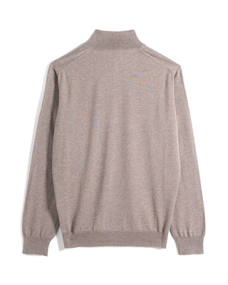 Ferrante Solid Extrafine Merino Wool 12 Gauge Quarter Zip Sweater 765