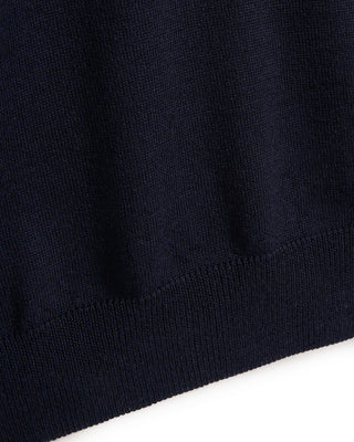 Ferrante Solid Extrafine Merino Wool 12 Gauge Quarter Zip Sweater 775