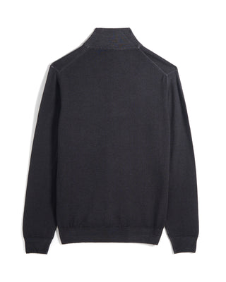 Ferrante Frosted Extrafine Merino Wool 12 Gauge Quarter Zip Sweater 730