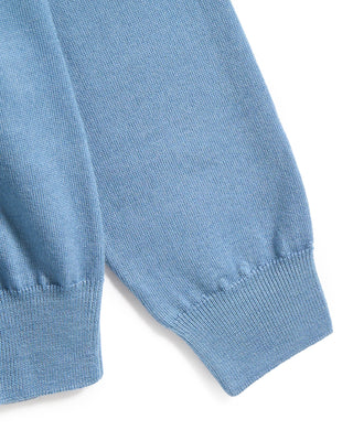 Ferrante Frosted Extrafine Merino Wool 12 Gauge Quarter Zip Sweater 784