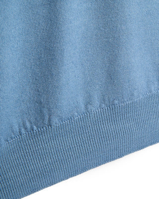 Ferrante Frosted Extrafine Merino Wool 12 Gauge Quarter Zip Sweater 785