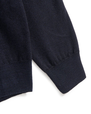 Ferrante Frosted Extrafine Merino Wool 12 Gauge Quarter Zip Sweater 737