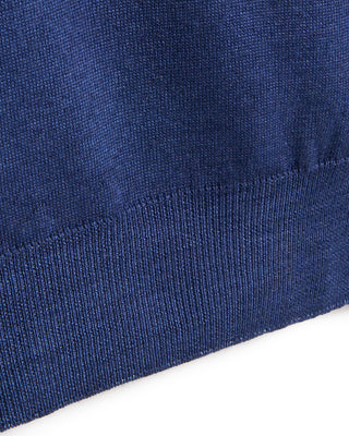 Ferrante Frosted Extrafine Merino Wool 12 Gauge Quarter Zip Sweater 749