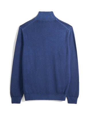 Ferrante Frosted Extrafine Merino Wool 12 Gauge Quarter Zip Sweater 750