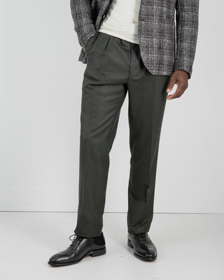 Pleated Super 100's Saxony Trousers