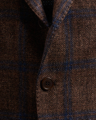Gabo Napoli Windowpane Wool Silk Linen Sport Jacket 1045