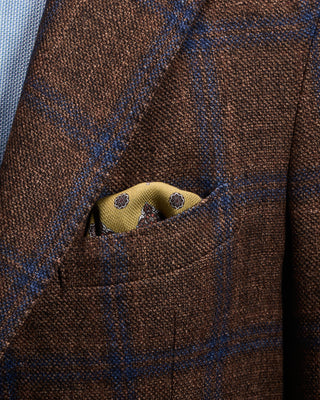 Gabo Napoli Windowpane Wool Silk Linen Sport Jacket 1046
