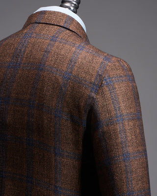 Gabo Napoli Windowpane Wool Silk Linen Sport Jacket 1048