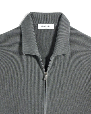 Gran Sasso Milanese Stitch Sweater Jacket 6009
