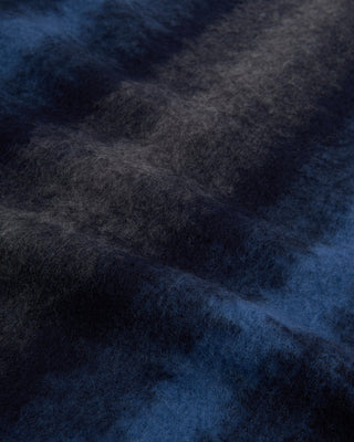 A3650 Piacenza 1733 12 Gauge Plush Merino Wool Glitch Stripe Cardigan Navy / Blue / Grey 10 32125