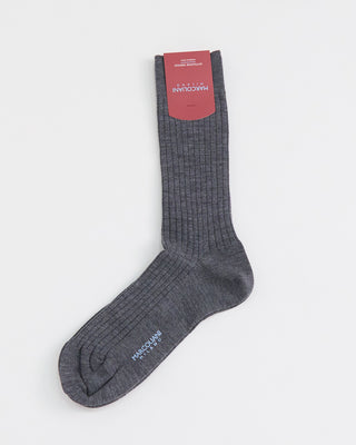 Marcoliani Solid Ribbed Sock / Grey 1 1