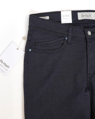 Re HasH Stretch Modal  Cotton Tailored 5 Pocket Pants Navy / Blue / Grey  1