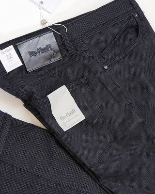 Re HasH Stretch Modal  Cotton Tailored 5 Pocket Pants Navy / Blue / Grey  5