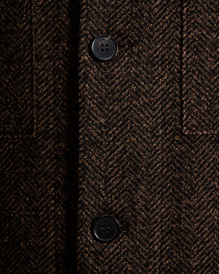 Harris Wharf London Donegal Herringbone Overshirt 3541
