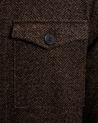 Harris Wharf London Donegal Herringbone Overshirt 3542