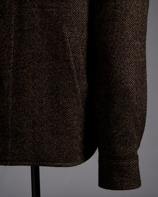 Harris Wharf London Donegal Herringbone Overshirt 3544
