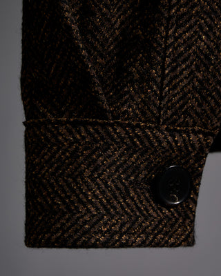 Harris Wharf London Donegal Herringbone Overshirt 3545
