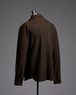 Harris Wharf London Donegal Herringbone Overshirt 3547