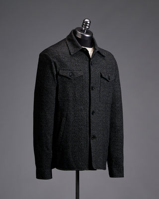 Harris Wharf London Donegal Herringbone Overshirt 3525