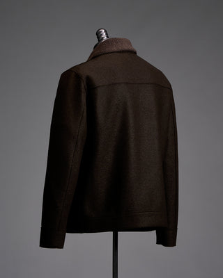Harris Wharf London Pressed Wool Boucle Golf Jacket 3555