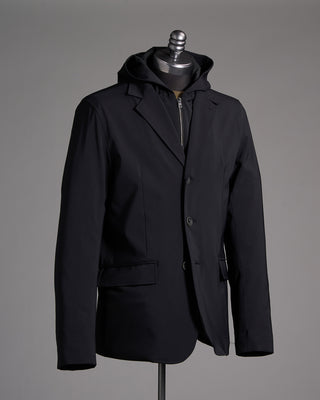 Herno Packable Lightweight Twill Blazer W/ Hood  Windguard Black 2 8017