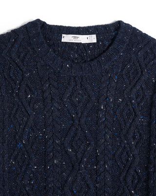 Inis Meain Aran Cable Knit Merino Cashmere Crewneck 2422