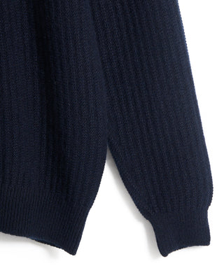 Inis Meain Moss Rib Chevron Mockneck Sweater 2398