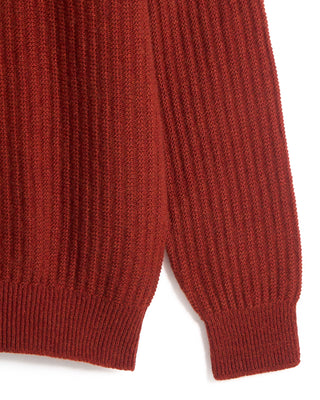 Inis Meain Moss Rib Chevron Mockneck Sweater 2406