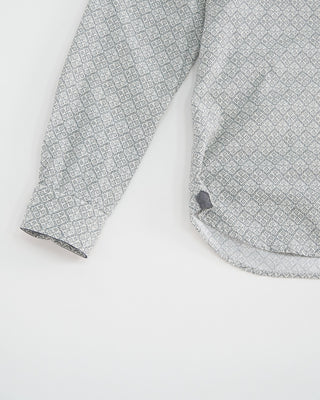 Tintoria Mattei Soft Geometric Print Slim Shirt / Ivory 1 2
