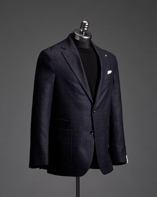 Jack Victor Irving Dark Check Wool Soft Jacket 5918