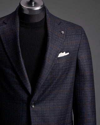 Jack Victor Irving Dark Check Wool Soft Jacket 5919
