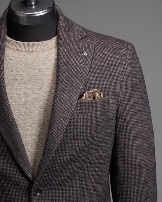 Jack Victor Hampton Houndstooth Wool Cotton Knit Jacket 634