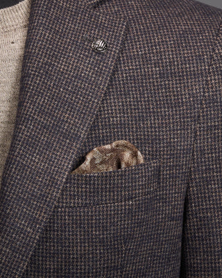 Jack Victor Hampton Houndstooth Wool Cotton Knit Jacket 635