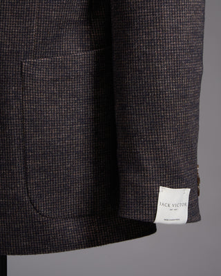 Jack Victor Hampton Houndstooth Wool Cotton Knit Jacket 637