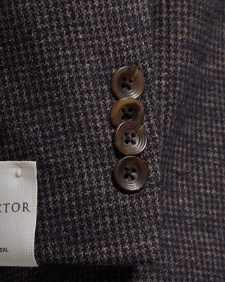 Jack Victor Hampton Houndstooth Wool Cotton Knit Jacket 639