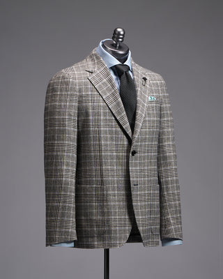 Lardini Wool  Cashmere Check Houndstooth Roma Jacket 1017
