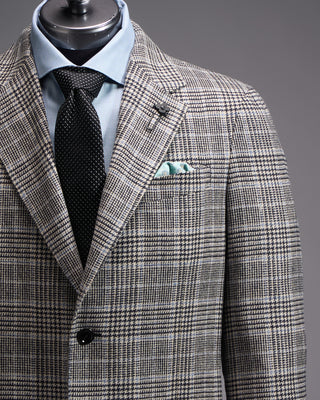 Lardini Wool  Cashmere Check Houndstooth Roma Jacket 1018