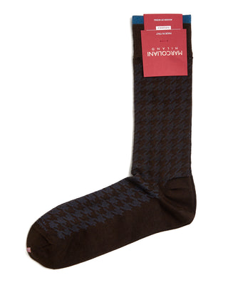 Marcoliani Houndstooth Mid Calf Socks 3030