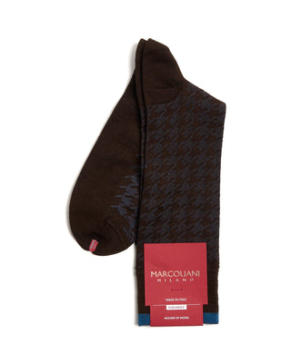 Marcoliani Houndstooth Mid Calf Socks 3031