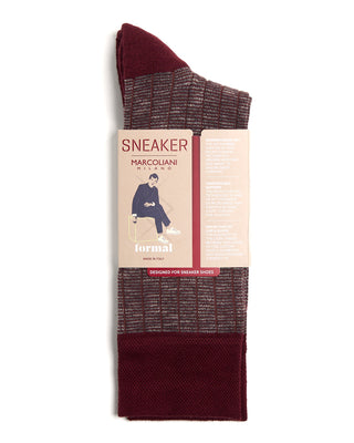 Marcoliani Pima Cotton Microstripe Mid Calf Socks 2932