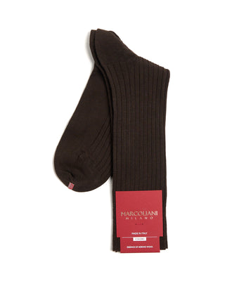 Marcoliani Extrafine Merino Ribbed Mid Calf Socks 2997
