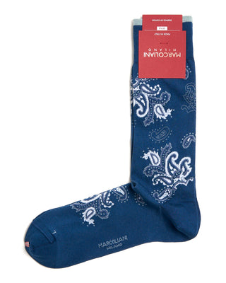 Marcoliani Pima Cotton Paisley Mid Calf Socks 3015
