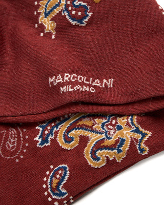 Marcoliani Pima Cotton Paisley Mid Calf Socks 3095