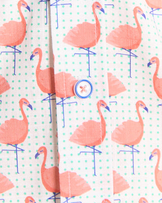 Polka Flamingo Short Sleeves Shirt