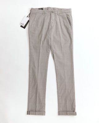 Mason's Light Grey Check Stretch Pants 