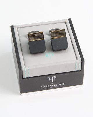 Tateossian Tat Gun/Metal Blk Sil Rect 4Gb  1