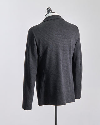 Micro Tattersall Stretch Knit Sweater Jacket